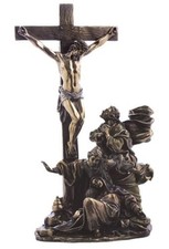 Unicorn Studios WU75187A4 Bronzehued Replica Figurine - Crucifixion Scene picture