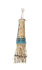Handmade Lakota Sioux Native American Style Beaded Tobacco bag Hide Pipe bag picture