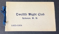 Twelfth Night Club 1903-1904 Booklet (Lebanon, NH) picture