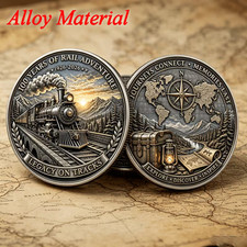 American Railroad 200 Anniversary Challenge Coin 3D Commemorative Train 1-pc b picture