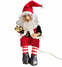 Vintage Telco Motionettes Christmas Animated Santa Elf Candle 1990 24