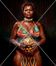 8x10 Color Photo Cultural Art Photography Art Posed African Tribal Woman 11 picture
