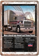 Vintage 1988 Ford LTL 9000 P2 Ad Retro Look Metal Sign A9176 picture