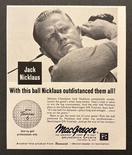 1967 Jack Nicklaus photo MacGregor DX Tourney Golf Ball vintage print ad picture