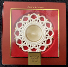 Lenox For The Holidays Snow Lights Shimmer Votive Tealight Snowflake 4” New picture