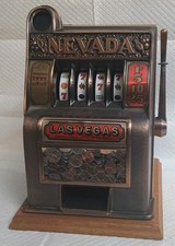 Vintage Las Vegas Nevada Mini Slot Machine (Heavy Piece - Excellent Condition) picture