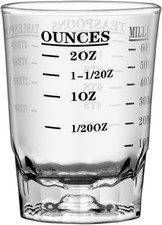 2 OZ 4 Features Shot Glasses Measuring cup Liquid Heavy Glass Wine Glass picture