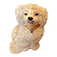 Antique Staffordshire Confetti Poodle Miniature, 3