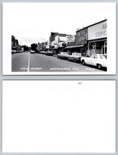 Standard Main Street Weyauwega Wisconsin Cars Postcard picture