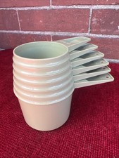 Vintage Tupperware Avocado Green Nesting Measuring Cups Complete Set  761  picture