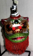 Kurt Adler Chinese Lion Blown Glass Christmas Ornament  picture
