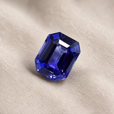 Natural Blue Sapphire Emerald Cut 10 Ct+ Certified Loose Gemstone picture