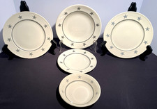 SS United States Lamberton Grey Star China dishes 5pc. See NOTE picture