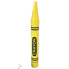 Vintage 1988 Giant Yellow Crayon 35” Fantazia Coin Bank picture