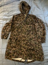 Pristine Vintage Austrian Army Pea Dot Camo Knee-length Parka Jacket -SHIPS FREE picture