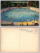 Vintage Moore's Park Swimming Pool Postcard Lansing Michigan Tichnor picture