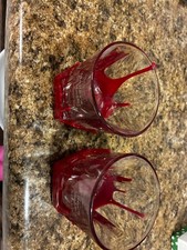 2 Makers Mark Bourbon Drinking Glasses Vintage 70's 80's Wax Dipped EXC Cond picture
