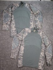 Massif Army Combat Shirt Mens Large Digi Camo Lot of Two Elbow Pads Stretch EUC picture