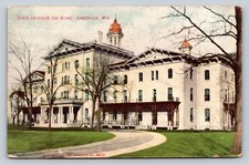 1907 Janesville Wisconsin WI State Institute For Blind EC Kropp ANTIQUE Postcard picture