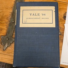 Antique Quindecennial Record of Yale University 1894 W/class day 94 grad program picture