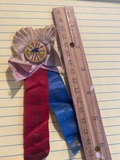 RARE  1914 FIREFIGHTER RIBBON - MT. KISCO MOUNT KISCO NEW YORK JULY 4, 1914 WOW picture