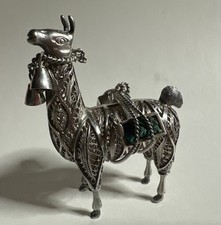 Vintage Sterling Silver 950 Peruvian Llama Figurine 40.2g picture