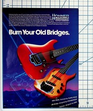 Vintage 1990 Hohner ST-Lynx Guitar B-Bass Ad Floyd Rose Steinberger EMG Music picture