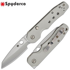 Spyderco Smock CPM-CruWear Satin Blade Satin Aluminum Handles C240ALCWP picture
