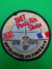 Vintage 1987 Paris Air Show USAF B-1B Lancer Bomber Patch Embroidered 4 picture