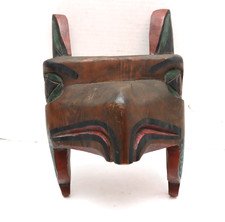 ATQ Tlingit Carved Wood Eagle Thunder Bird Mask Northwest Coast Native American picture