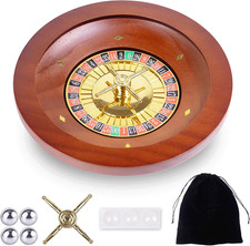 10 Inch Wooden Roulette Wheel Professional Solid Wood Casino Roulette Wheels for picture