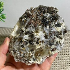 Red Garnet stone Mica Cluster Crystal Mineral Healing Rock Specimen 529g picture