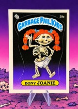 AUTHENTIC 1985 SERIES 1 Garbage Pail Kids 29a Bony Joanie Trading Card RARE MINT picture
