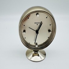 Swiza 8 Vintage Desk Alarm Clock For Parts or Repair picture