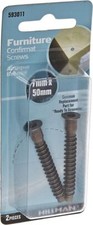 Case Lot (80) Hillman 2-Pack 7mm x 50mm Confirmat Screw Antique Bronze picture