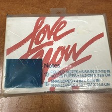 Vintage Regency LOVE NOTES Stationery Set NOS Sealed 80s Romance Starter Kit picture
