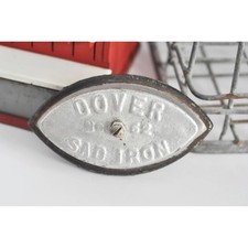 Vintage Dover No 62 Sad Iron Antique Cast Iron Laundry Decor Silver Black Base picture
