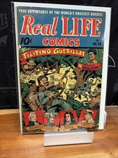 Real Life Comics #28 Schomburg WWII Cover Original Owner Nedor Comic 1946 picture