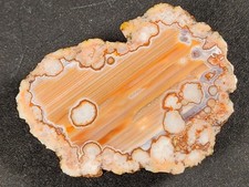 Choice Small Intricate Red & White Zirandaro Agate 1/2 Nodule Guerrero, Mexico picture