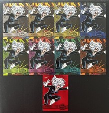 2022 Upper Deck Marvel Metal Black Cat Rainbow PMG Orange Turquoise Pink Neon picture