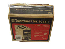 NEW  Vtg Toastmaster Chrome Black Toaster Kitchen B700 USA Electric Retro NICE picture