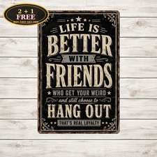 Friends Are Like Panties Sarcastic Witty Quote Friendship Metal Tin Sign Plaque picture