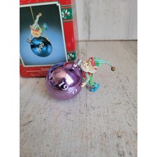 Enesco tumbles elf ornament ball Santa's helper vintage Xmas Unique Home picture