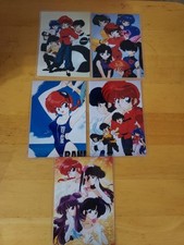 Vl Ranma 1/2 Anime Laminated Card Complete Set 5 Lot 1990s Taiwan Promo Vintage picture