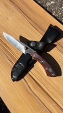 Buck 539 Open Season Fixed Blade S30v Steel Rosewood Handle Leather Sheath Small picture