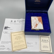 Vintage Halcyon Days Trinket Box Queen Mother Small Peach Limited Ed 493/500 picture