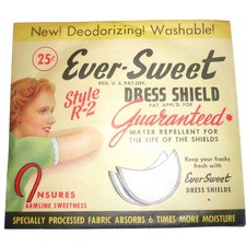 Vintage Ever-Sweet Dress Shields Style R-2 Mid-Century Fashion Ephemera NOS picture