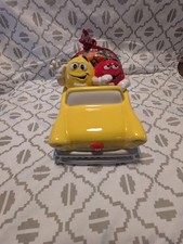M&M’s Ceramic Hot Rod Car – Red & Yellow Characters – Never Opened – Original Ca picture