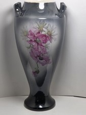 Antique Warwick Duchess C6 Poppy Charcoal To White Gradient Vase IOGA 10