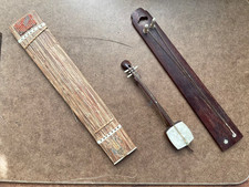 Vintage Japanese Miniature Sankyoku Instrument Set – Koto, Shamisen & Kokyū picture